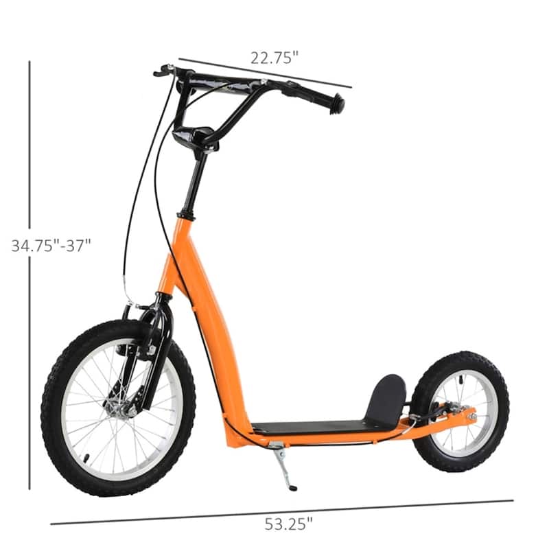 Adjustable Height Balance Training Scooter with Soft Grip Handlebar and Sturdy Rubber Wheels for Kids