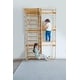 preview thumbnail 6 of 5, Neem Swedish Wall Ladder & Indoor Wooden Climber for Kids - Home Gym Playset - Natural - Neem 94.5 inches
