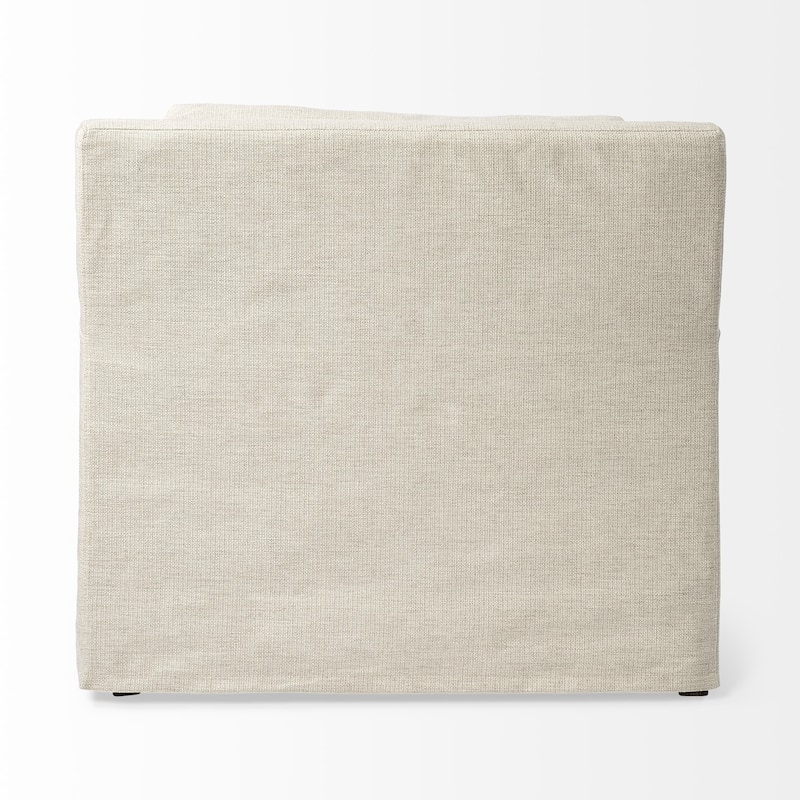Denly III Beige Slipcover Upholstered Arm Chair