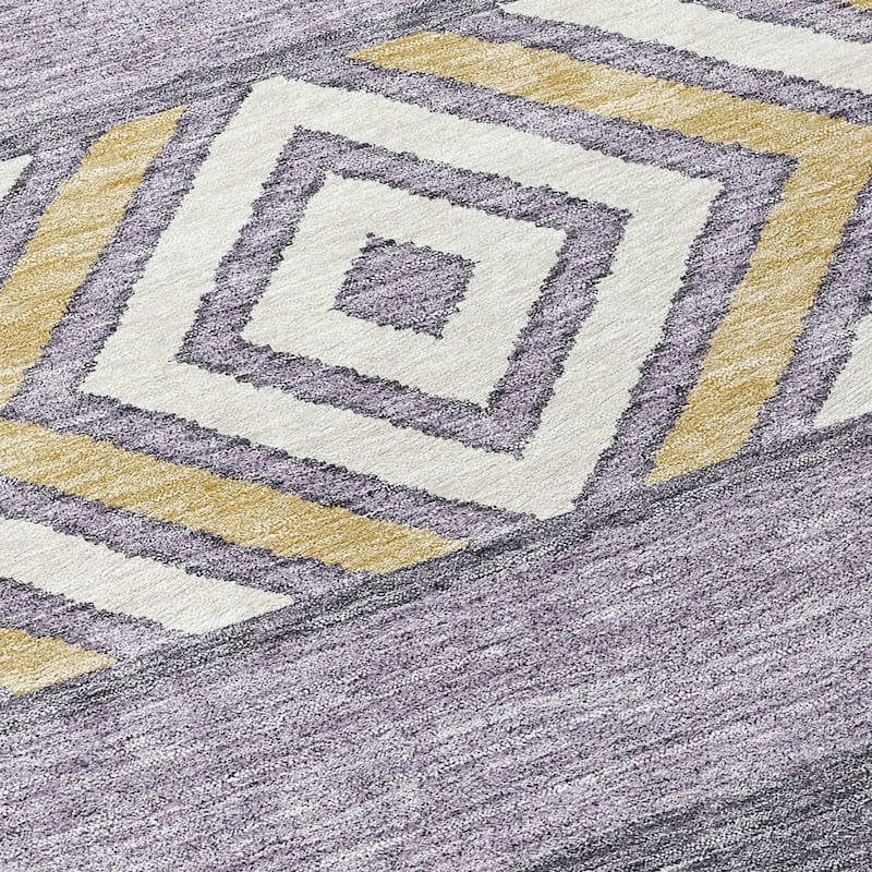 Machine Washable Indoor/ Outdoor Global Boho Chantille Rug
