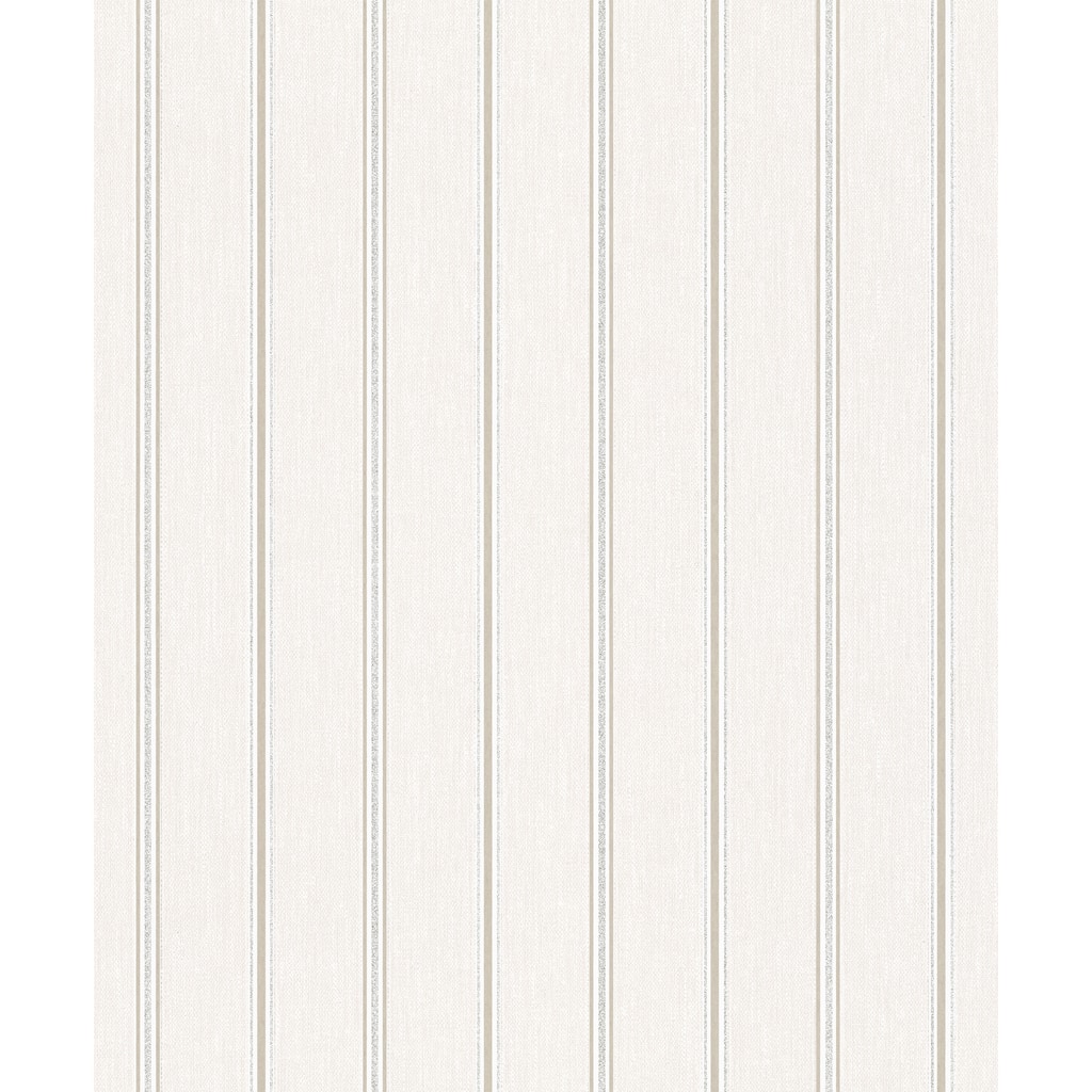 Galerie Wallcoverings Serene Collection Metallic Glitter Traditional Stripe Vinyl on Non-woven Wallpaper Roll