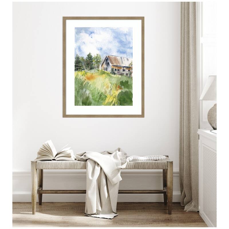 Kate and Laurel Framed Art Vermont Barn in Summer by Patricia Shaw
