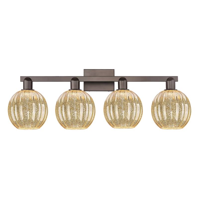 Innovations Lighting 716-4W-12-36 Preston Vanity Preston 4 Light 36" - Oil Rubbed Bronze / Mercury