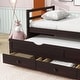 preview thumbnail 4 of 19, Twin Size Bed with Headboard, Footboard, Trundle and Three Storage Drawers, Twin Size Pine Wood Bed with Headboard, Footboard