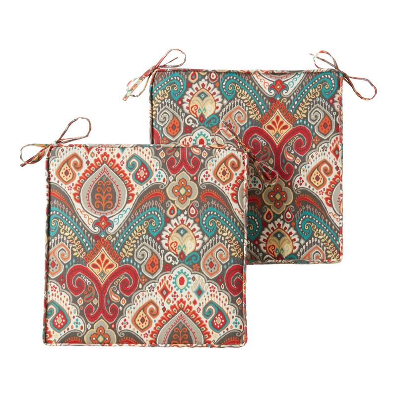Greendale Home Fashions 18" Square Outdoor Chair Pad (Set of 2) - Asbury Park