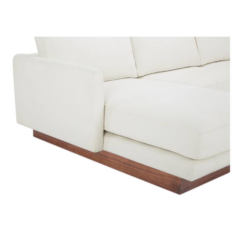 NADAAL STUDIOS Indigo, Sectional With Walnut Base - 112"W x63"D x30.7"H