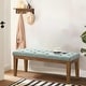preview thumbnail 57 of 57, Button-Tufted Bench for End of Bed, Entryway Bench Beige/ Black/ Brown Solid Wood, Leather, Fabric 44-inch