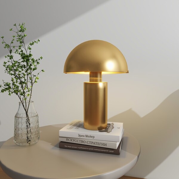 Daisy Gold Mushroom Bedside Table Lamp Metal Desk Lamp