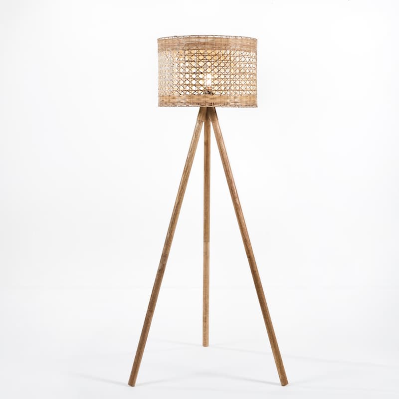 SAFAVIEH Lighting 63-inch Akroyd Floor Lamp - 18" W x 18" D x 63" H