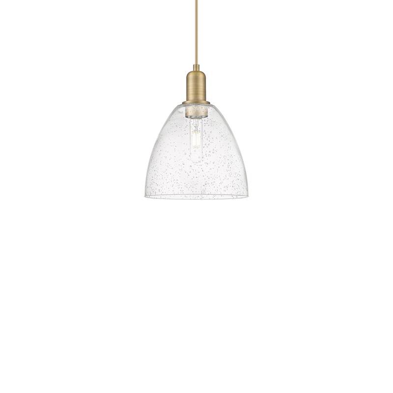 Innovations Lighting 716-1P-13-9 Bristol Pendant Bristol 9" Wide Mini - Brushed Brass / Seedy