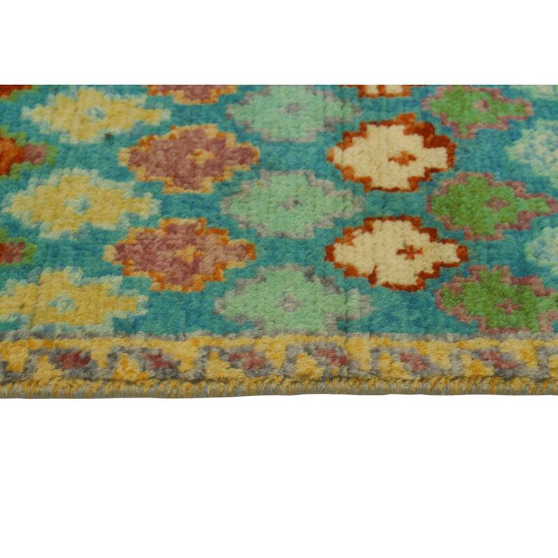 Balochi Aethelwi Green/Rust Rug - 3'3" x 4'11"