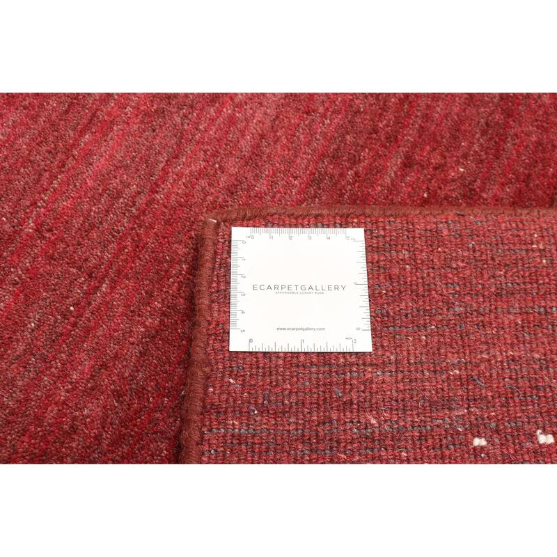 ECARPETGALLERY Hand Loomed Kashkuli Gabbeh Burgundy Wool Rug - 3'2 x 4'9