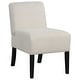preview thumbnail 1 of 24, Gymax Armless Accent Chair w/ Rubber Wood Legs Modern Vanity Chair for Beige