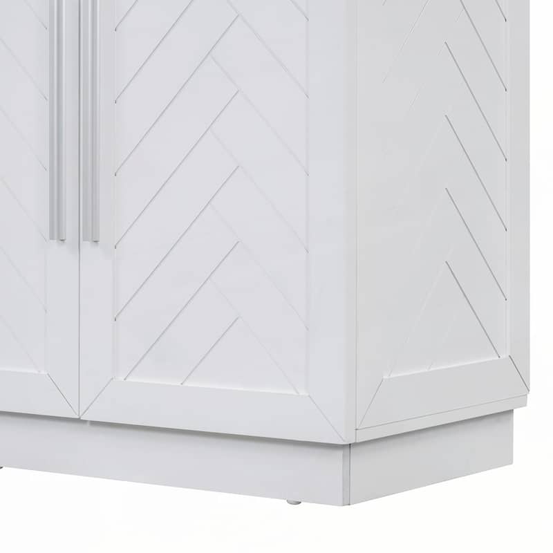 Sideboard with 4 Doors Large Storage Space with Adjustable Shelves