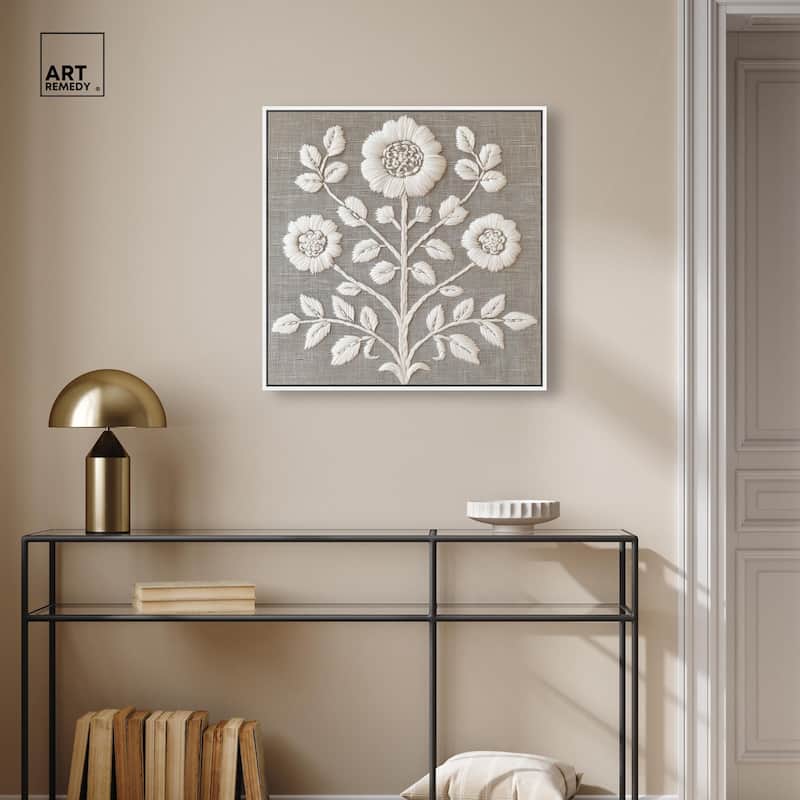 Stitched Symmetry I Canvas by Art Remedy