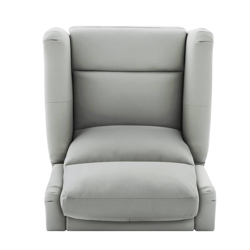 Christopher Knight Home - Modern Upholstered Swivel Recliner Chair with 8-Point Massage, Heating, and Storage Pocket