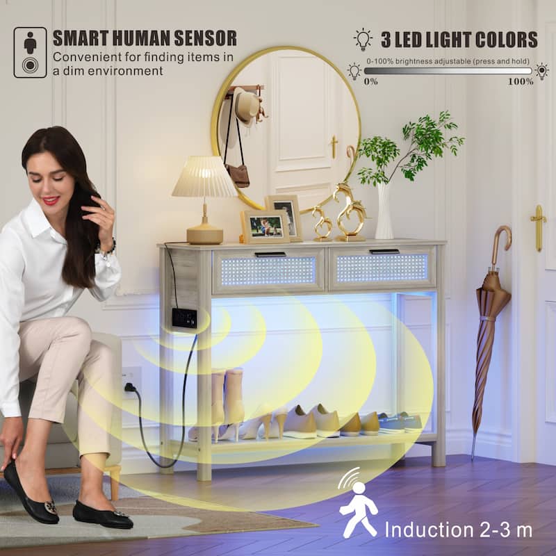 39.37"console Table With Light