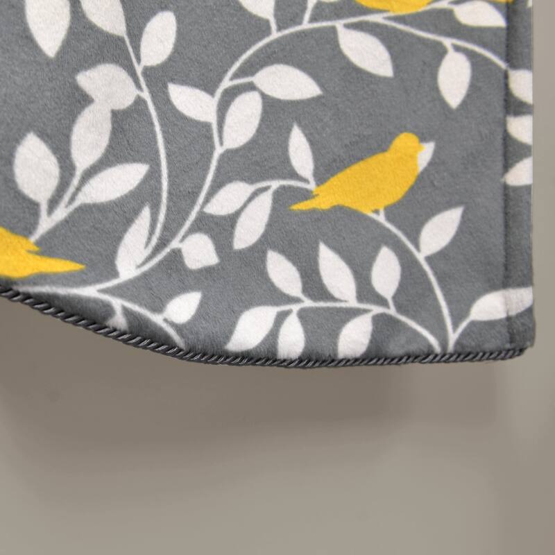 Serenta Microplush Bird-printed Valance