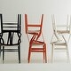 preview thumbnail 3 of 4, White Modern Wood Dining Chair With Back Y Arms Armchair Hemp Seat For Home Restaurant Office Desk Task Work