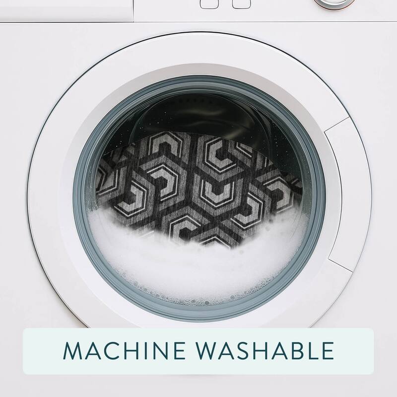 Machine Washable Indoor/ Outdoor Modern Zoa Chantille Rug