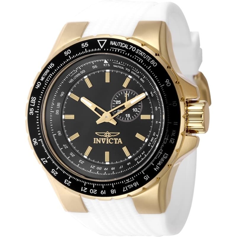 Invicta Men's 49734 Aviator Quartz VD72 Black Dial Watch