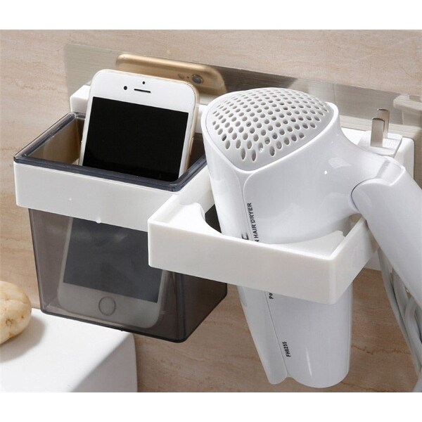 Hair Dryer Holder Hair Brushes Combs Storage wall mounted Bed