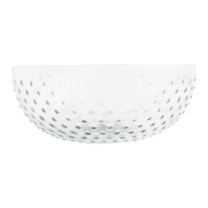 Glass Hobnail Serving Bowl - 8.3"L x 8.3"W x 2.0"H
