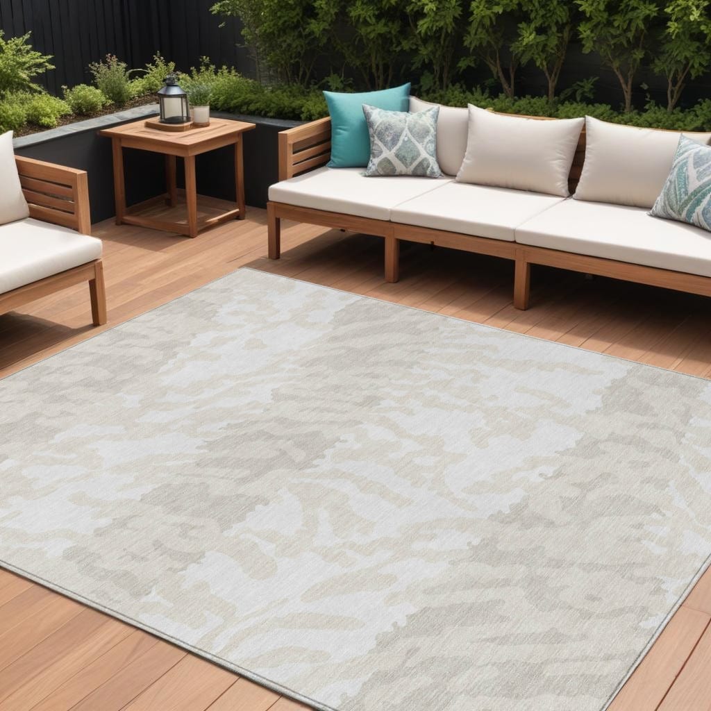 HomeRoots Animal Print Transitional Rectangle Outdoor Rug