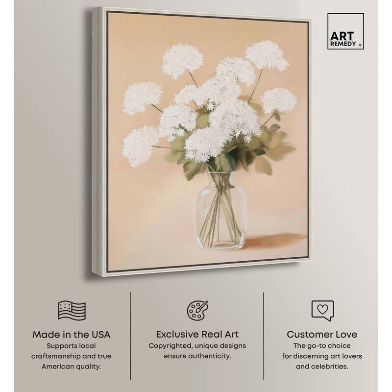 Lace in a Vase I Canvas by Art Remedy