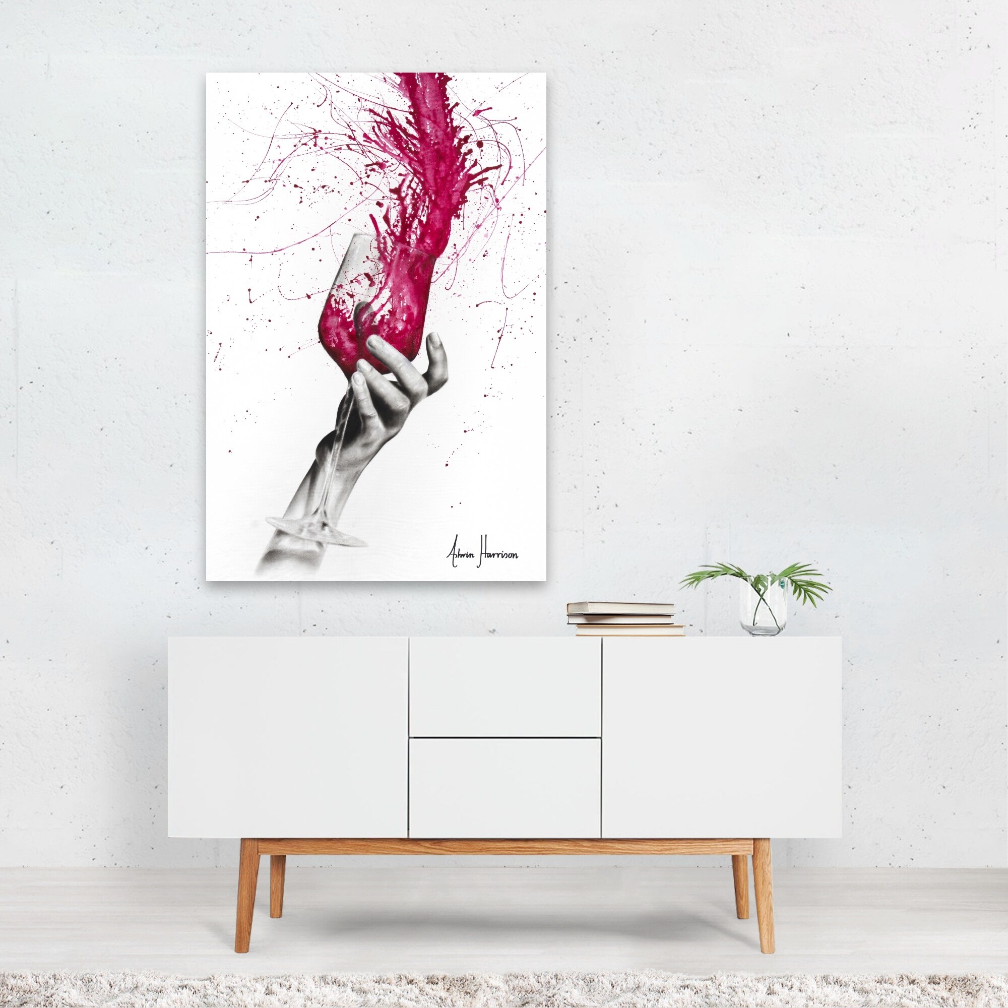 Alcohol Night Plant Water Wine Painting Metal Wall Art Print Overstock 31904073