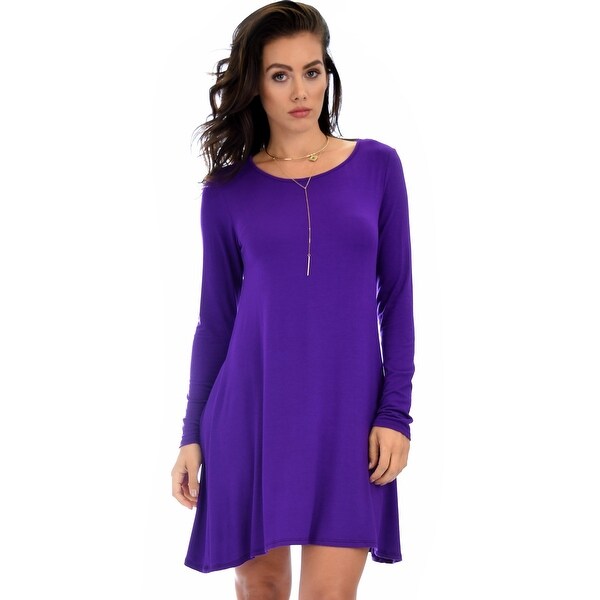 Shift \u0026 Shout Long Sleeve Purple Tunic