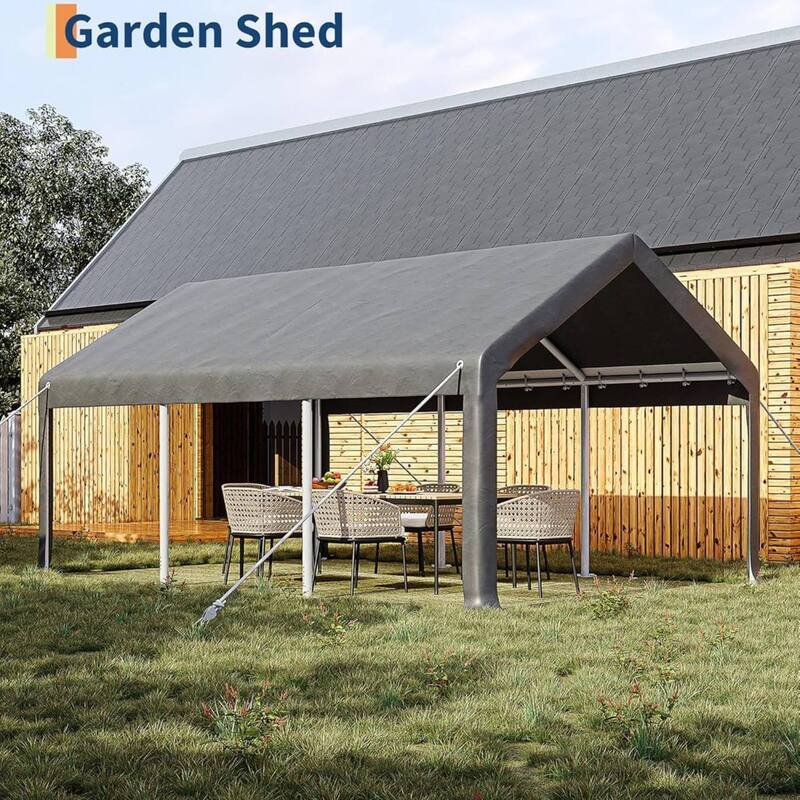 10x20x10 FT Carport Canopy for SUVs, Trucks & Watercraft Protection