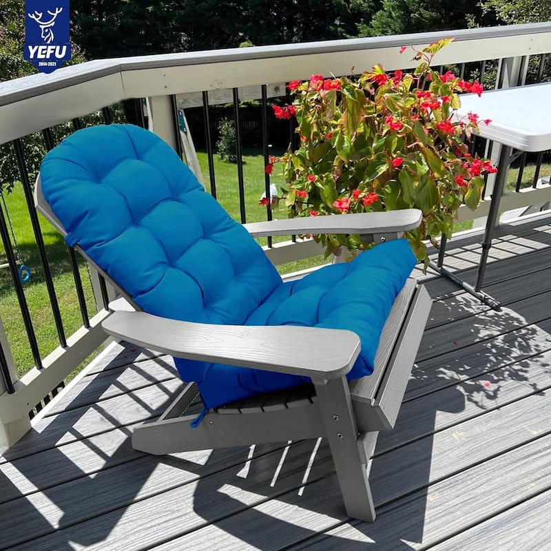 WINSOON 49x20x5 Inch Adirondack Chair Cushion Set of 2, Thickened and High Back Chair Cushion