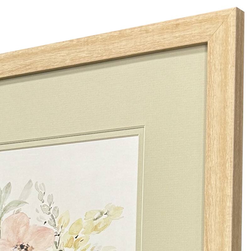 Paragon Creamy Blooms Framed Art - Set of 2