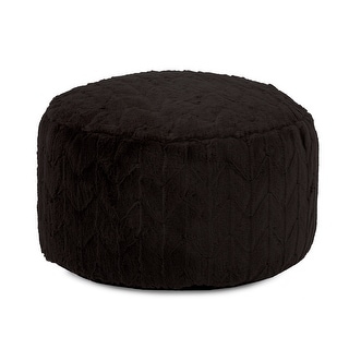 Allan Andrews Foot Pouf Angora Ebony - Bed Bath & Beyond - 36881732
