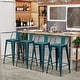 preview thumbnail 21 of 30, Metal Bar Stools Set of 4,Bar Stool with Low Back for Indoor/Outdoor Barstools