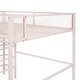 preview thumbnail 10 of 9, Loft Bed with Spacious Storage and Study Area, Full Size Metal Frame with 4-Tier Shelves and Guardrail