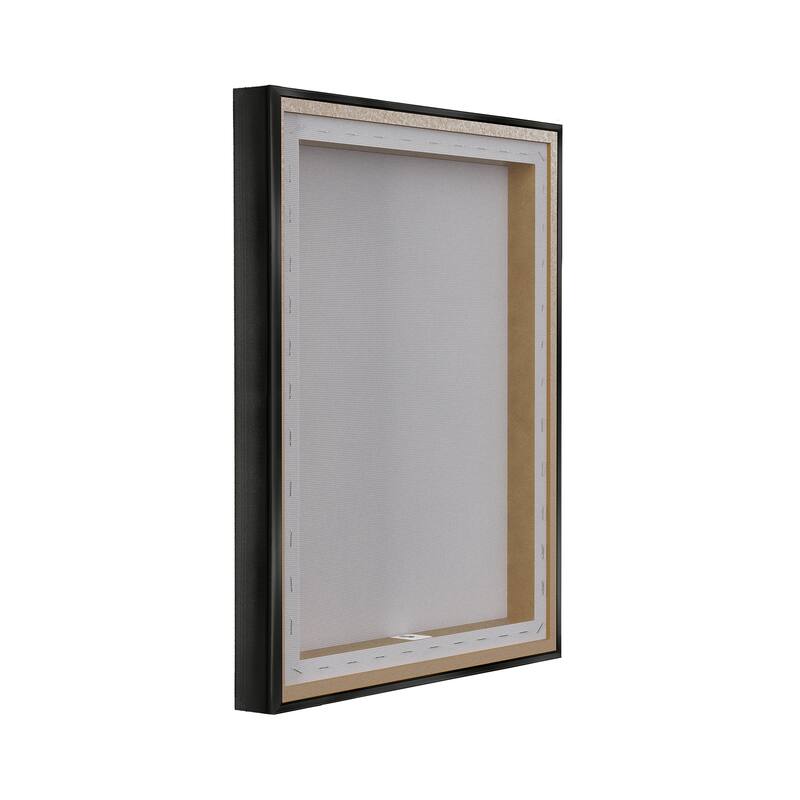 Stupell Bathroom Word Search Fun Family Word Design Floater Frame - Black