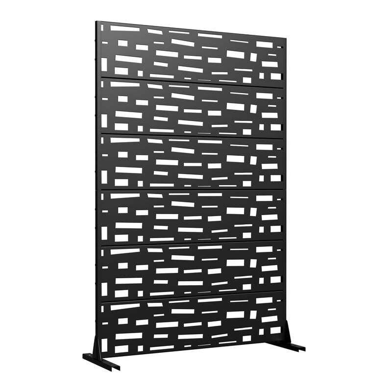 Dovelina 6ft.x 4ft. Outdoor Freestanding Metal Privacy Screen Decorative Garden Fence - 72"x47"