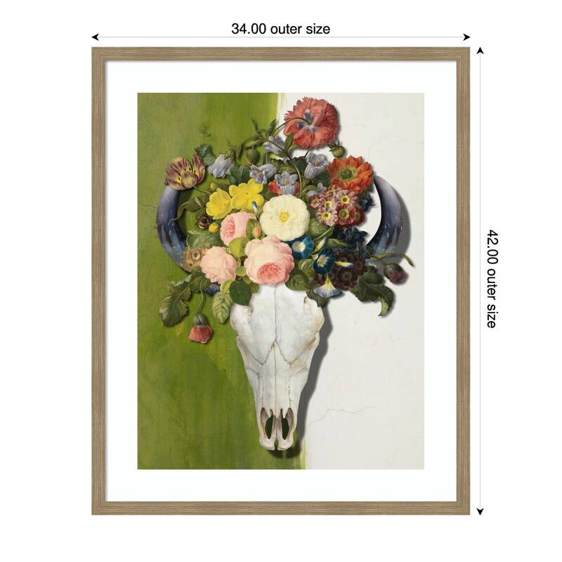 Summer Skull by Marja van den Wood Framed Wall Art Print