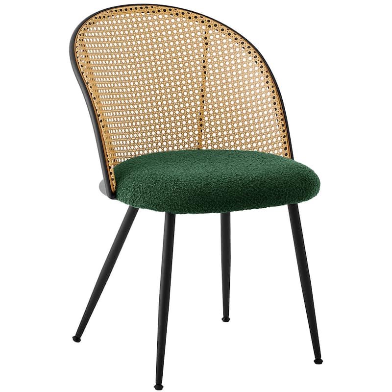 Modern Upholstered Rattan Dining Chairs Set of 2/4