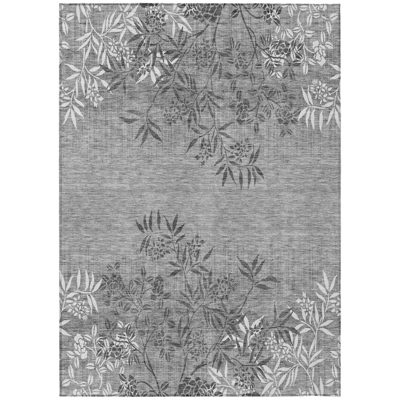 Machine Washable Indoor/ Outdoor Chantille Modern Garden Rug