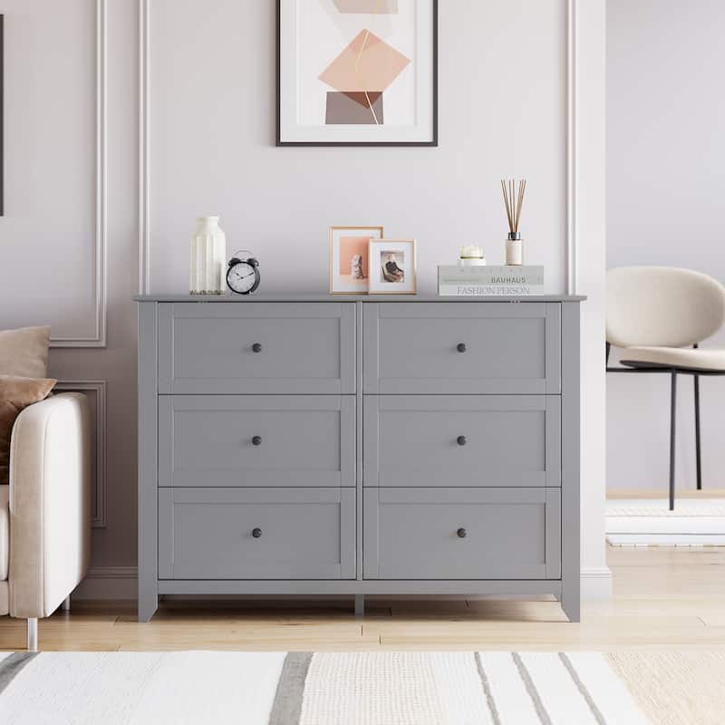 6 Chest of Drawer Dresser - Grey_6-drawer - 6-drawer