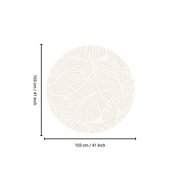dimension image slide 10 of 13, Round Area Rugs Oriental Floral Rugs Soft Indoor Rug