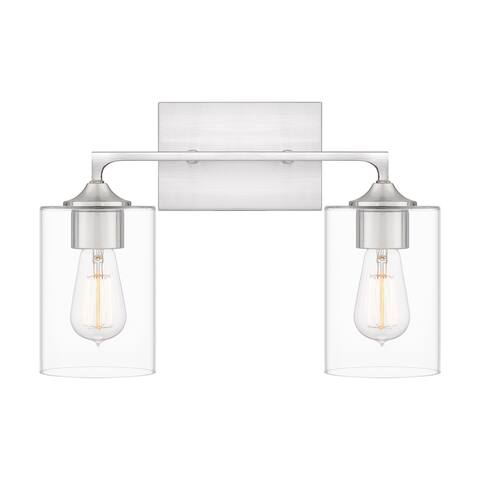 Prescott 2-Light Brushed Nickel Bath Light