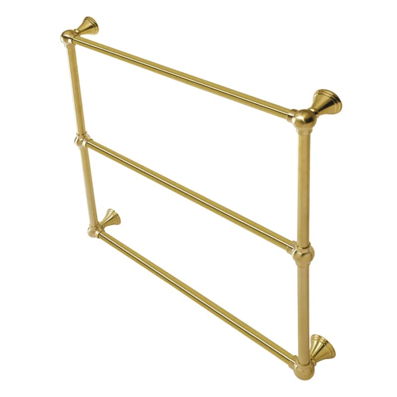 Maximilien 30 in. Wall Mount Towel Rack in Brushed Brass