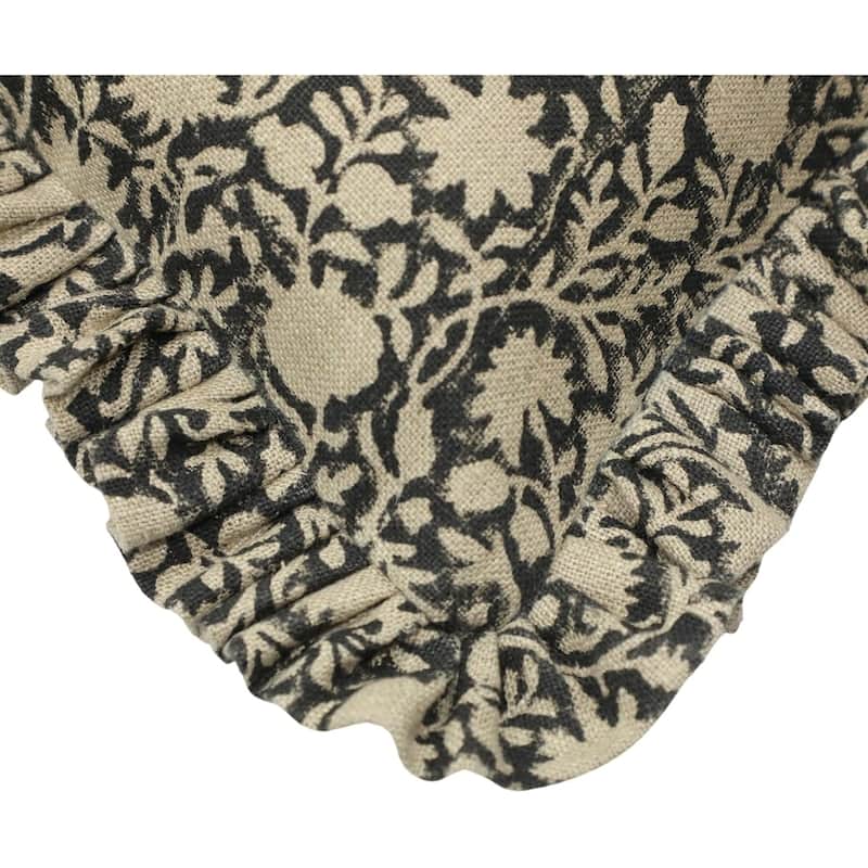Fabdivine Linen Square Block print pillow Cover