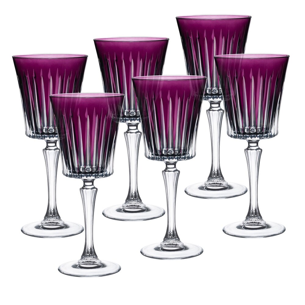 Amethyst Malden Optic Martini Glasses, Set of 4 by Zodax