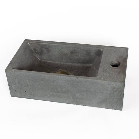 Concretti Designs Handmade Atlanta Concrete Vessel Sink/Washbasin w/ Faucet Hole.