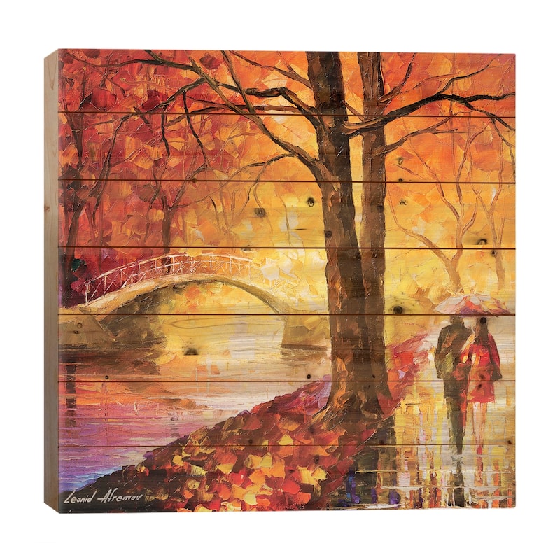Dreaming Emotions Print On Wood by Leonid Afremov - Multi-Color - 26x26x1.5